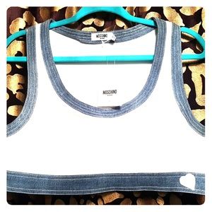 Super cute, vintage Moschino Jeans cropped tank